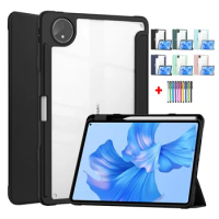 Tri-fold Clear Back Smart Cover For Huawei Matepad Pro 11 2022 Case with Pencil Holder For Huawei MatePad Pro 11 2022 GOT-W09