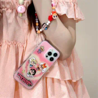Mision The Powerpuff Girls Phone Case Applicable To Iphone 15/14Promax/13Pro Kawaii Anime Phone Case Birthday Gift for Girls