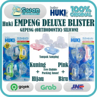 Promo Empeng HUKI Baby Empeng Gepeng Orthodontic / HUKI Empeng Orthodontic - Pink-Biru