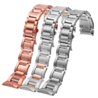 23mm Metal Watch Bracelets Men High Quality Stainless Steel Watchbands Fashion Women Watch Strap Band for fit Cartier Calibre de