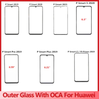 Outer Screen For Huawei Nova 3i P Smart 2019 2020 2021 Plus Pro S Z Front Touch Panel LCD Display Glass Cover Lens Repair Parts