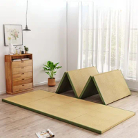 Japanese Tatami Comfortable Mattress Rectangular Lazy Mat Foldable Grass Floor Mat for Living or Bedroom
