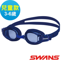 【SWANS 日本】JUNIOR兒童快調式泳鏡SJ-8N深藍/防霧鏡片/抗UV/舒適矽膠