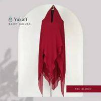 Yukafi - DAISY KHIMAR Hijab Istan Syari Premium Jilbab Pesta Pengajian Haji Umroh Ceruty 2 Layer Jum