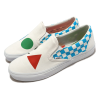 Vans 休閒鞋 Classic Slip-On 男鞋 女鞋 奶油白 藍 棋盤格 懶人鞋 MOCA 聯名款 VN000XG88MY