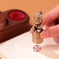 Creative Brass Seal High Grade Chinese Name Metal Seal Artist Painting Calligraphy Artwork Stamp Carving Personal Stamp Gift Box