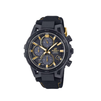 CASIO卡西歐 EDIFICE 歡慶經典 CASIO WATCH 50TH 手錶50周年紀念 閃耀黑金 太陽能電力 藍寶石玻璃 EFS-S640ZE-1A_44.5mm