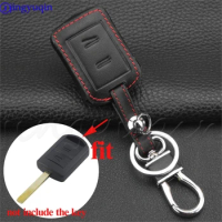 jingyuqin maizhi 2 Buttons Remote Car Key Leather Case Key Cover for Opel Corsa Combo Meriva FOB Styling