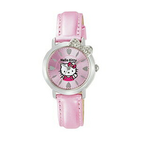 大賀屋 hello kitty 手錶 大臉 水鑽 錶 桃紅色 錶帶 凱蒂貓 三麗鷗 KT 日貨 正版 J00010431