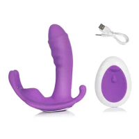 Wearable Vibrator Invisible Butterfly Panties 10 Kinds Vibration Wireless Remote Control Vibrating Egg Sex Toys for Women,Purpl