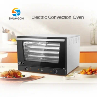 Commercial Bakery Equipment Electric Convection Ovens With Temperature Control And Time Setting Pizza Ovens