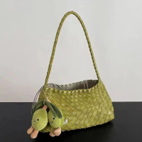 Woven bag, large capacity, woven bag, French sailboat woven bag, lazy holiday shoulder bag, summer n