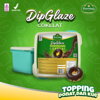 TEKOMAS - Dip Glaze Rasa Coklat/Cokelat 1 Kg ECO Topping Donut Lumer Bahan Kue Siap Pakai Premium Fo