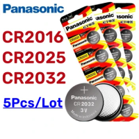 5Pcs Panasonic CR2032 CR2025 CR2016 CR 2032 Battery CR 2025 CR 2016 DL2025 BR2025 Batteria