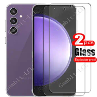 2PCS FOR Samsung Galaxy S23 FE 6.4" Tempered Glass Protective ON GalaxyS23FE S23FE S711B S711U A54 Screen Protector Film Cover