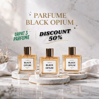 beli 1 dapat 3 Parfum Opium black essence 30ml - Harga Diskon - wangi lembut Parfum Pria Wanita Vira