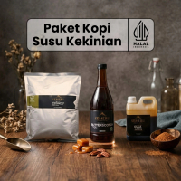 Paket Kopi Susu Kekinian | Krimer, Sirup Butterscotch, Gula Aren Cair | Semeru Ingredients