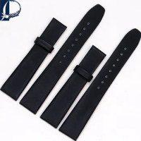 Pesno Spun Silk Watch Band Black 17mm Watch Strap Women Watch Accessories for Maurice Lacroix Les Claasiques