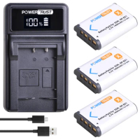3Pcs NP-BX1 npbx1 Battery+LED USB Charger For Sony DSC-RX100 DSC-WX500 IV HX300 WX300 HDR-AS15 X3000R MV1 AS30V HDR-AS300 ZV-1