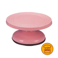 【SANNENG 三能官方】蛋糕轉台 塑膠轉台-高 粉紅 10吋蛋糕轉台 SN4153