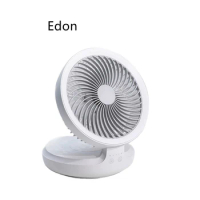 Edon E808 Wireless Suspended Air Circulation Fan USB Rechargeable Folding Electric Fan Night Light Touch Control 4 Wind Speed