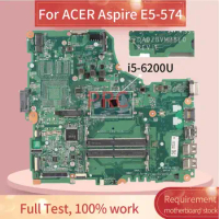For ACER Aspire E5-574 i5-6200U Notebook Mainboard DA0Z8VMB8E0 SR2EY DDR4 Laptop Motherboard