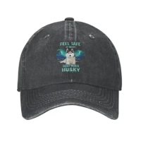 Punk Unisex Cotton Fashion Siberian Husky Baseball Cap Adult Naughty Pet Dog Owner Gift Adjustable Dad Hat Men Women Hip Hop