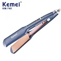 Máy duỗi tóc kemei KM-740 với 6 mức nhiệt bảng to
