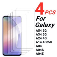 4PCS Screen Protector For Samsung Galaxy A54 5G Tempered Glass Samsung Galaxy A04S A14 A24 A34 A54 5G Full Glue Screen Glass