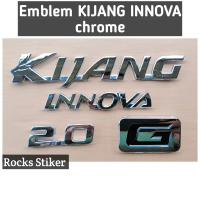 Emblem logo mobil tulisan KIJANG INNOVA 2.0 G warna CHROME untuk bagian belakang mobil kijang innova