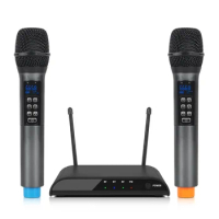 2 Channel Live Type-C Rechargeable UHF Wireless Microphone