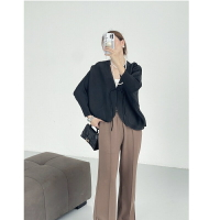 【巴黎精品】皺褶外套日系罩衫-三宅風中式盤扣寬鬆女外套2色a1jb33
