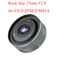 Astrhori RockStar 27mm F2.8 Large aperture fixed-focus lens camera for Sony E Nikon Z Leica L SIGMA M4/3 Fuji XF Canon EF-M