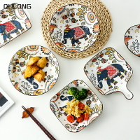 盤子套裝家用 日式碗碟套餐創意碗盤西餐盤個性ins高顏值陶瓷餐具