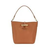 Longchamp Le Roseau Xtra Small No Snap Button Bucket Bag Cashew Brown