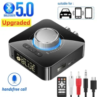 Bluetooth Receiver Transmitter Remote Control Stereo Music 3.5mm AUX Jack RCA TF Card Wireless Audio Adapter for Car Kit TV PC