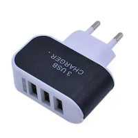 3 1A Triple USB Ports Home Travel AC Charger Adapter for EU Plug with Indicator Compatible With And Smart Phones