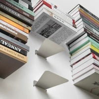 Invisible Floating Bookshelf Shelves Wall Mounted Book Organizer Modern Iron Book Shelf Wall Ledge Bookcase Organizer Home Decor