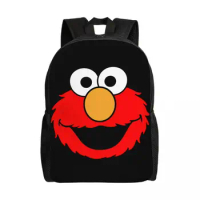Custom 3D Printing Cookie Monster Backpack Cartoon Sesame Street School College Travel Bags Bookbag Fits 15 Inch Laptop