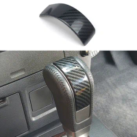 Stainless Steel Carbon Fibor Color Gear Shift Knob Decorator Cover For Mitsubishi Pajero 2007--2020 