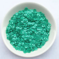 10g(2000pcs) 4mm Dark Mint Color Round Cup loose Sequins for clothing Sewing,Wedding Craft,Women DIY Garment Accessories