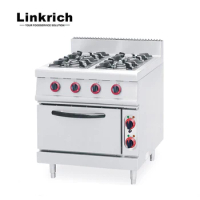 Linkrich New model good quality 4 burner gas stove gas cooker range with oven
