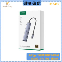 Hub Type C UGREEN 15495 5 in 1 – HDMI 4K@30Hz + USB 3.0 5Gbps + 2×USB 2.0 + Sạc PD 100W – Vỏ nhôm