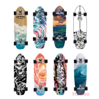 Land Surfboard Surf Skateboard CX4 Alloy Stand Skateboard Beginner Sports Leisure to Work Large Maple Deck 32 Inch Longboard