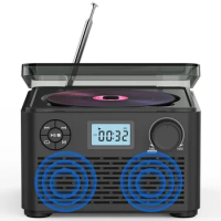 CD Player Retro Bluetooth Speaker Music Player Album CD Machine FM Radio CD Player