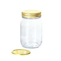 【ADERIA】日本進口多功能雙蓋密封玻璃瓶/果醬罐(450ml)