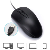 Kinh Doanh Công thái học Chuột có dây 3 nút 1200 dpi Chuột quang USB Sổ tay Đen Chuột máy tính Máy t
