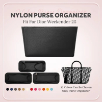 Nylon Purse Organizer Insert, Inside Bag Organizer Insert Fit for Dior Weekender25 Shoulder Bag Slim