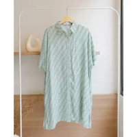 HOMEDRESS BATIK BIG SIZE KERAH DRESS BATIK KERAH KANCING DASTER JUMBO LENGAN PENDEK BUSUI BUMIL PLUS