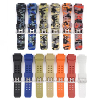 Camo Rubber Strap for Casio G-SHOCK GW-9400 Sport Waterproof Military Men tpu Replacement Wrist Band Watch Accessories Black